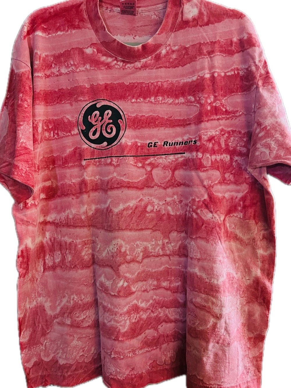 GE Runners Pink Tie-Dye Logo Tee